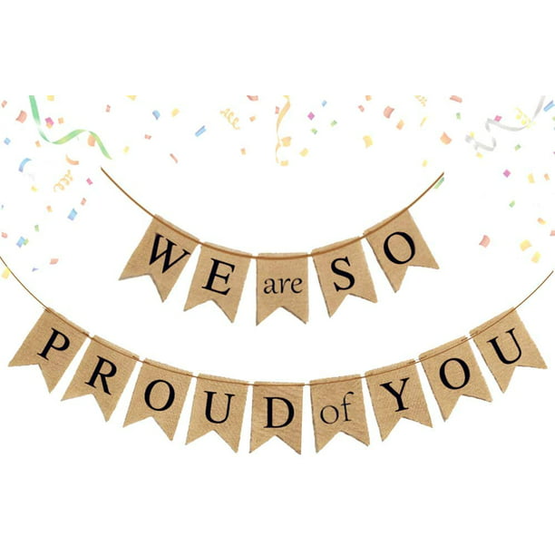 Set of 11 We Are So Proud of You Balloon Graduation Banner Congratulations Banner Graduation Party Decorations Graduation Commencement Decoration for College High School 